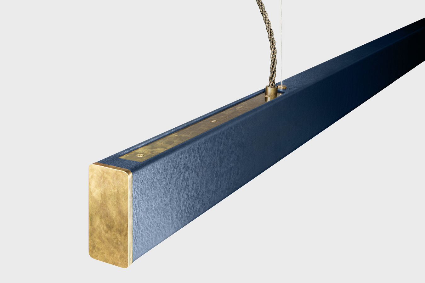 Alexallen studio cobalt leather and mottled brass 2x4 web 1350 xxx